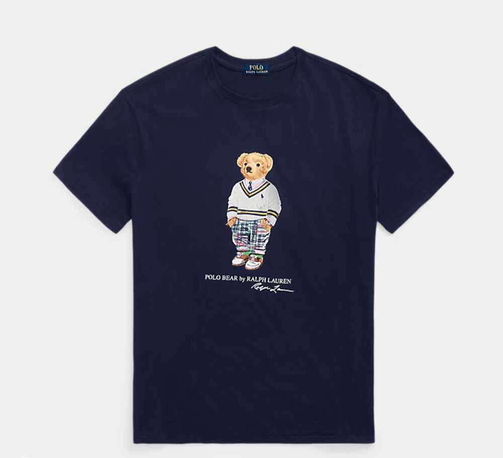 Polo Ralph Lauren Classic Fit Polo Bear Cotton Jersey T-Shirt Navy Blue XXL